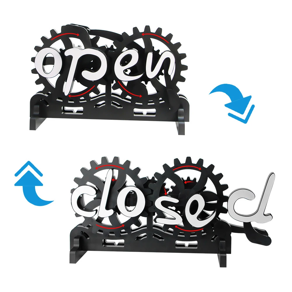 Hotel Cafe decorative signs Open Closed Converter Gear Brake on/off Sign Converter Home Decorations/Decorative Signs