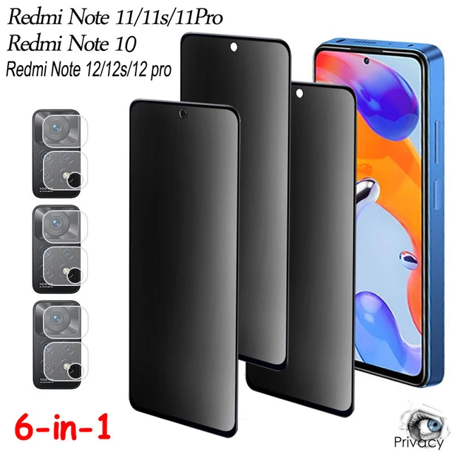 Xiaomi Redmi Note 12 Pro/Note 12 Pro Plus con [2 unidades] Protector de  lente de cámara y [2 unidades] Protector de pantalla de privacidad, vidrio