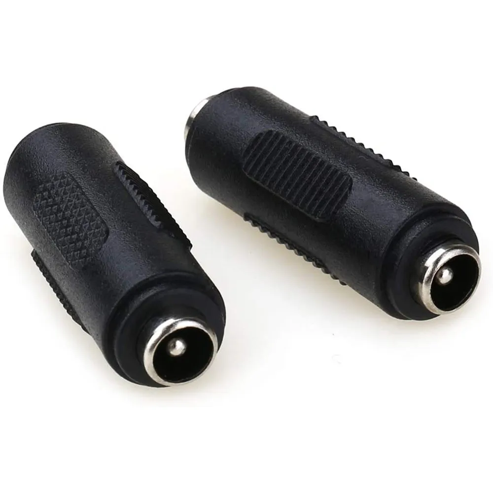 2PACK 12V 5.5mm x 2.1mm DC Power Connector Adapter, 12/24V Female to Female Power Jack Socket for Led Strip CCTV Security Camera