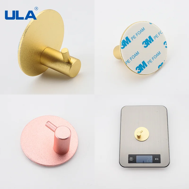 Colorful Wall Hooks Robe Hook Towel Rustproof Hanger Self Adhesive For Bathroom Kitchen adhesive hook towel hook bathroom hardware set clothes hook