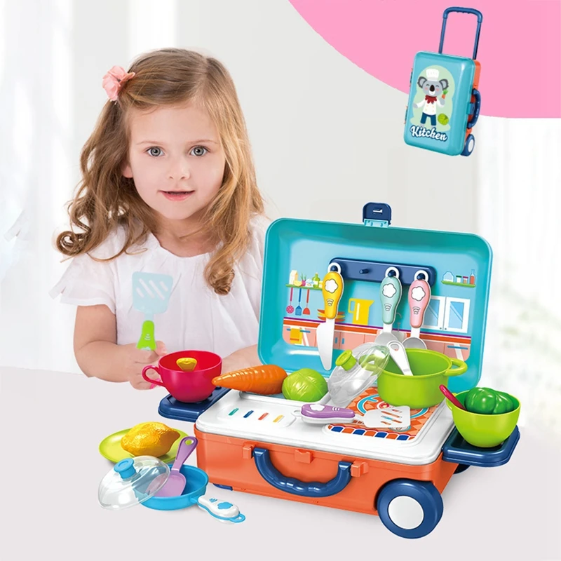 

Children Pretend Play Kitchen Playset Toy Set Simulation Miniature Food Repair Make Up Items Game Interaction Girls Kitchen Toys