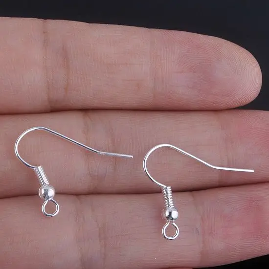 Crochets de fil d'oreille plaqués argent 18x19mm, 500 pièces/lot, sans plomb ni Nickel pour boucles d'oreille pendantes diy