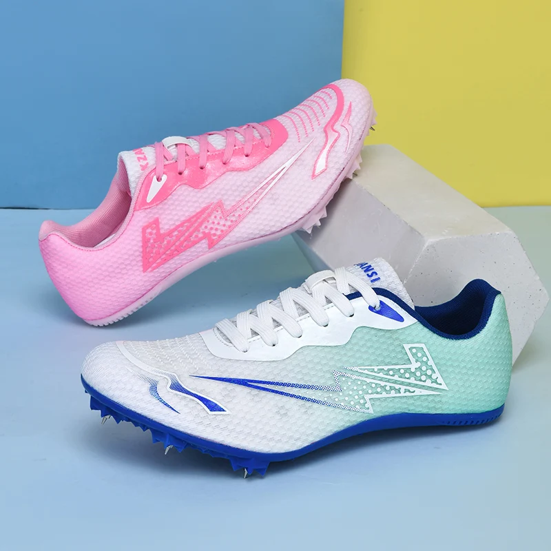 New Student Professional Track and Field Shoes Running Anti Slip Training Shoes Sneakers Ultra Light Hard Soled Long Jump running spikes athletic running shoes