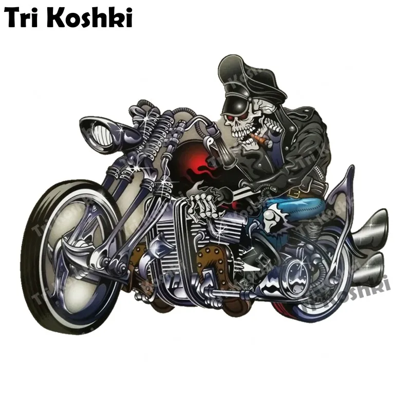 

Tri Koshki KCS127, старый школьный велосипед, наклейка с черепом, искусственная кожа, водонепроницаемая наклейка на заднее окно кузова автомобиля