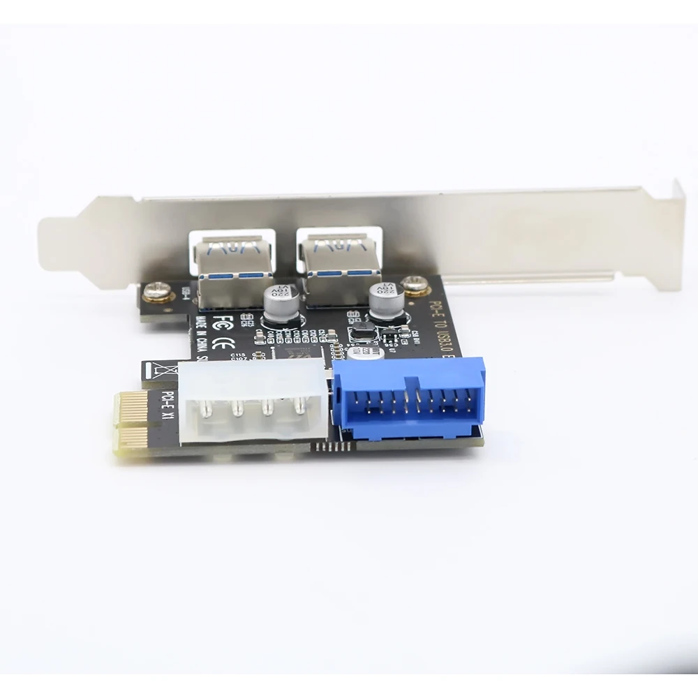 SSD Adapter Card PCIE Adapter Card PCIE Expansion Card PCIE USB Adapter Card 2 Ports PCI Express USB 3.0 Front Panel with Control Card Adapter 4-Pin & 20 Pin