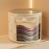 Clear Window Hat Storage Bucket Universal with Handle Clothes Storage Bin Round Brim Closet Organization Cap Storage Organizer 2