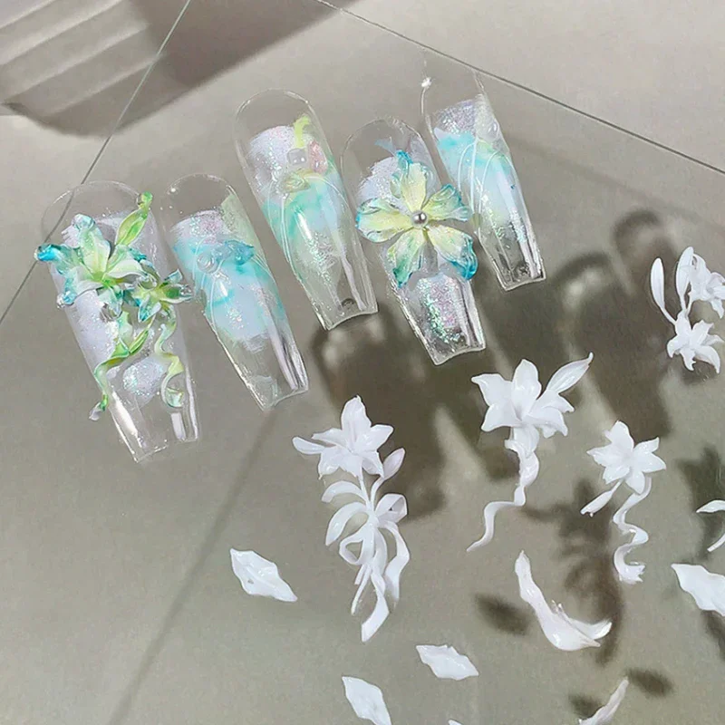 3D Stereoscopic Silicone Nail Molds Rose Flower Butterfly- Professional Manicure Tools for Nail Salon & DIY Nail Art Decorations