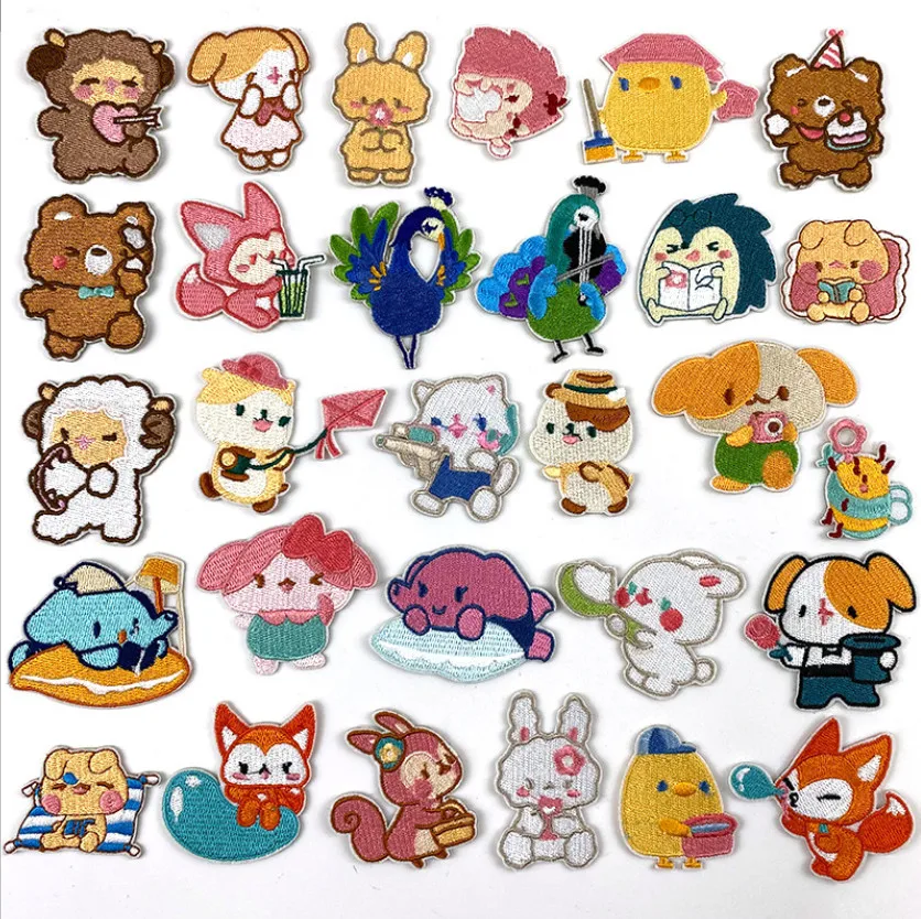 

10 шт., патчи с вышивкой для телефона