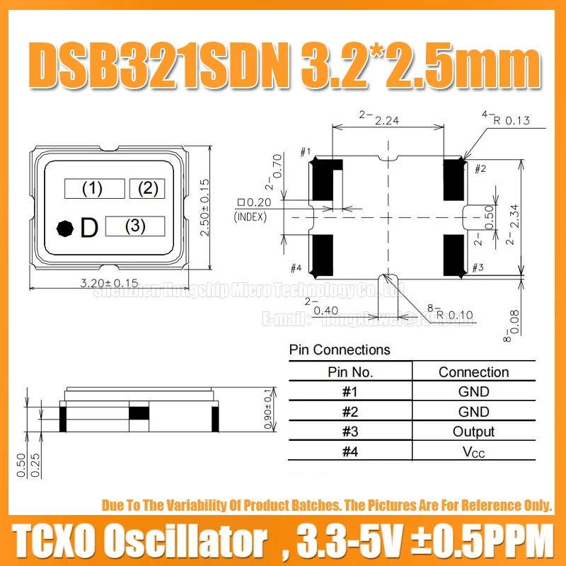 (2개) DSB321SDN 25M 25.000000MHZ 3225 TCXO 온도 보상 수정형 수정 발진기 ±0.5PPM KDS 3.2X2.5MM