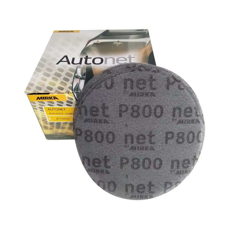50PCS MIRKA 6 인치 150 mm 알루미늄 산화물 먼지가 없고 차단 방지 연마 사포 메쉬 디스크 사포 자동차 표면 샌딩