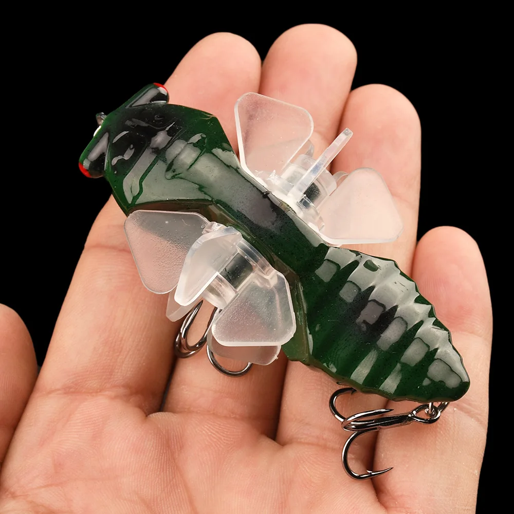 Bionic Cicada Harte Fische Köder Spinning Spinning Angeln Köder 7,5 cm/14g Propeller Drillinge Für Süßwasser salzwasser Köder – Detail 6