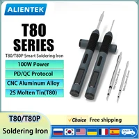 T80 Smart Soldering Iron 100W Adjustable Temperature Portable Precision welding tool Compatible C210 C245 SH02 Series Tips 1