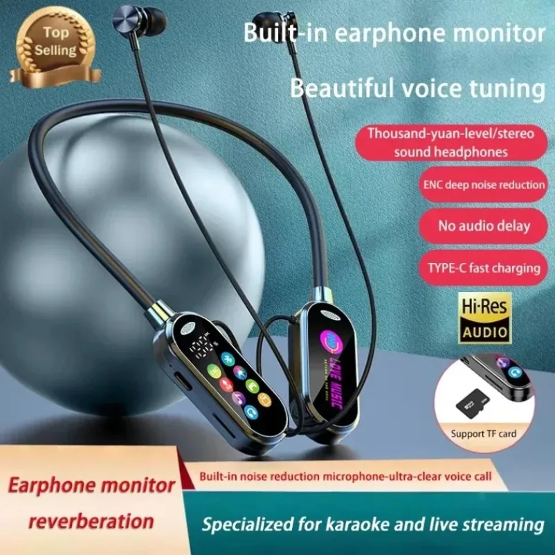 Color Screen Earphones Bluetooth 5.4 HiFi Sound