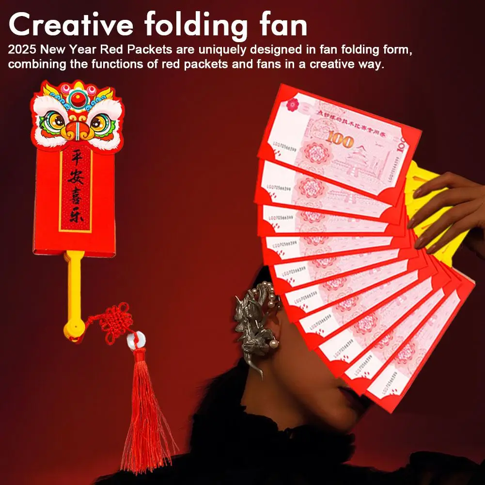 Red Paper New Year Fan Shaped Envelope for Gift Money