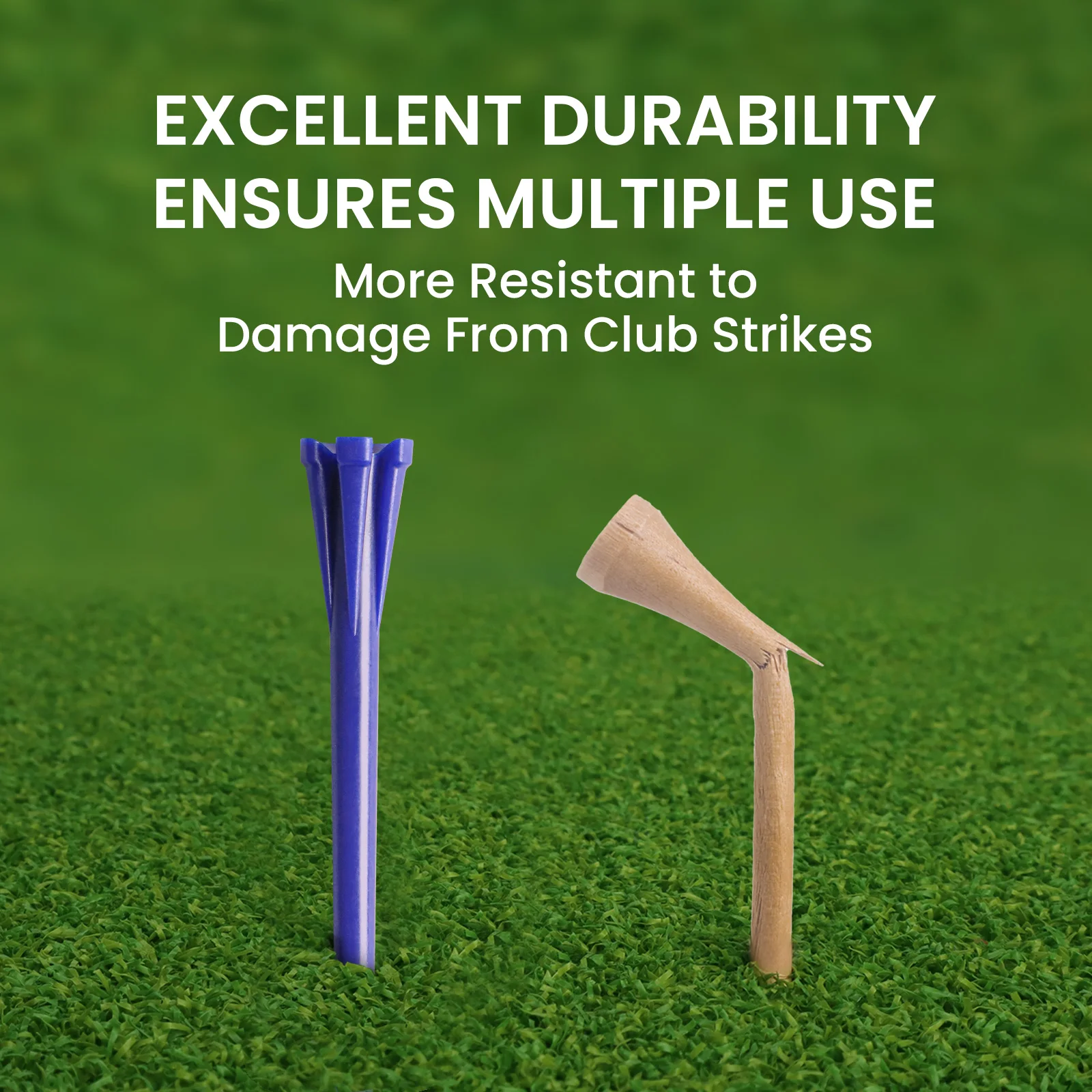 50 Tee Da Golf In Plastica - 70 Mm E 83 Mm, Antiscivolo E Ultra Resistenti (SAPLIZE) - Foto 2