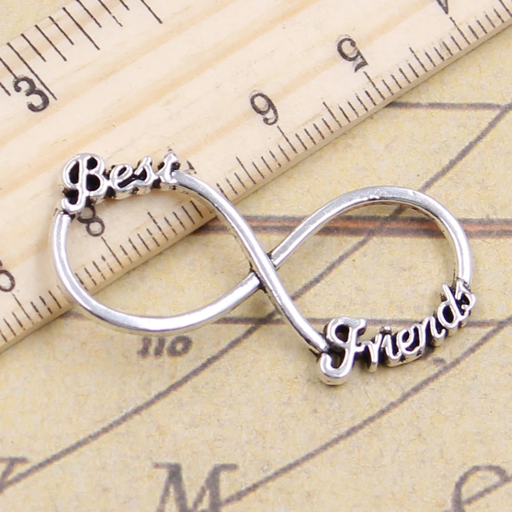 10 шт. Подвески Infinity Best Friends 20x4 0 мм Подвески под старину Изготовление ювелирных изделий своими руками