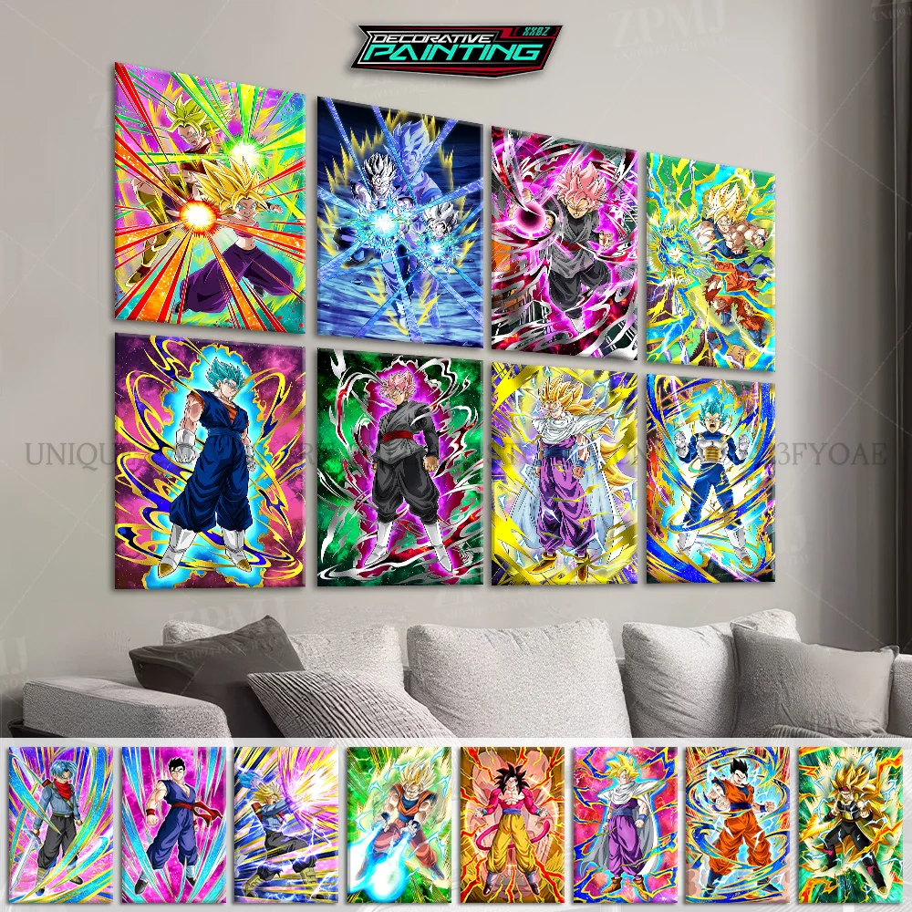Dragon Ball Z Full Power Super Saiyajin 4Goku Wandkunst Leinwand Gemälde Home Decor Bild Anime HD-Druck Poster Schlafzimmer Kein Rahmen