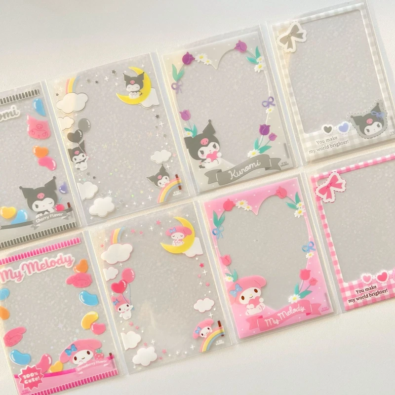 Cute Japanese Cartoon Characters Kpop Photo Card Holder Idol Laser Photo Protective Display Sleeves 20pcs/lot Kawaii Stationery card holder card protector idol card protector