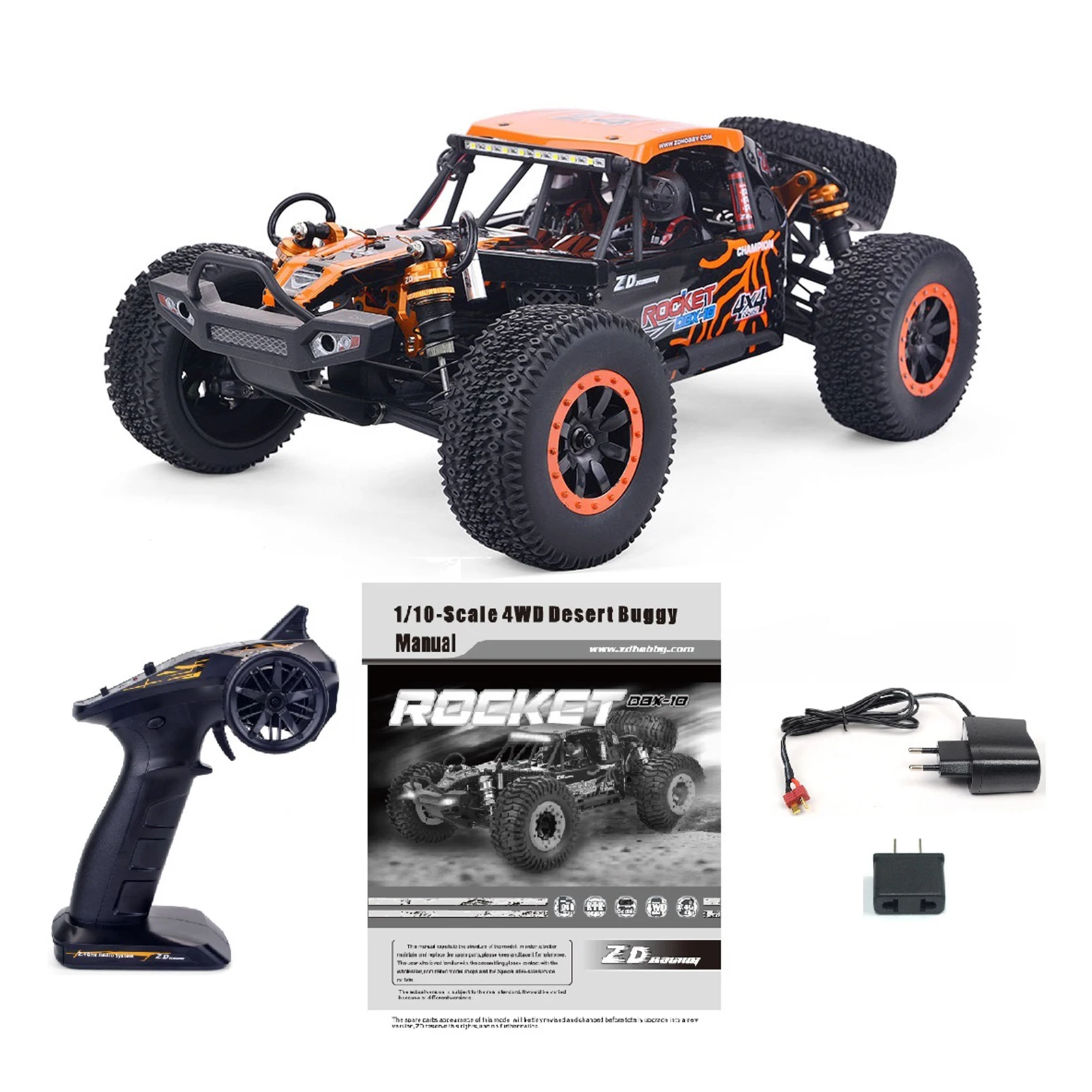 ZD ̽ DBX-10 1/10 RCī 4 귯õ/귯ø 80km/H  2.4G RTR RC ī 縷  ε ڵ ھ 峭