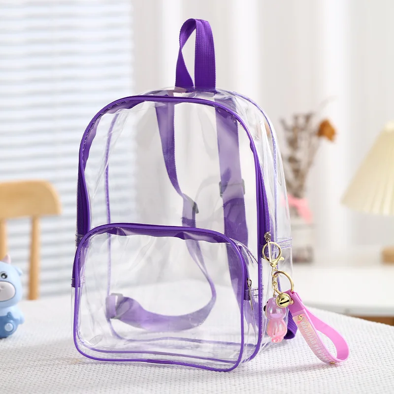 

2023 модный прозрачный вместительный простой новый рюкзак для студентов, прозрачная сумка из ПВХ, повседневный стильный рюкзак, Желейная сумка