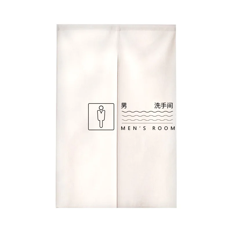 Cartoon Rest Room Printed Japanese Door Curtains for Men Women Toilet Entrance Decoration Linen Partition Doorway Curtains 3