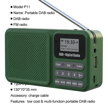 FM Radio Bluetooth-Compatible Solar Powered/Rechargable Emergency Radio Receiver Supports U Disk TF Card MP3 Play LCD Display 5