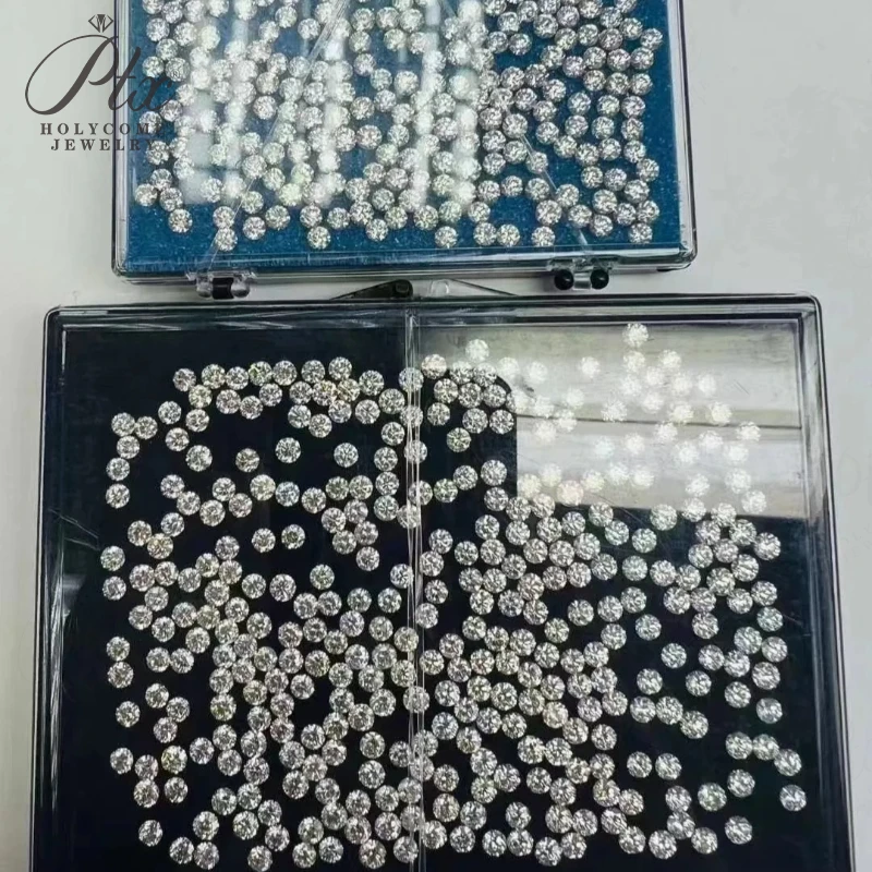 랩 그로운 다이아몬드 멜리 0.9mm3mm HPHT CVD DEF VS-VVS 라운드 브릴리언트 컷 루즈 비즈 주얼리 제작용 도매 고품질