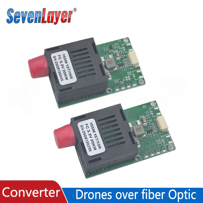 Analog Video TTL over Fiber optic Optical fiber transmitters dedicated to drones
