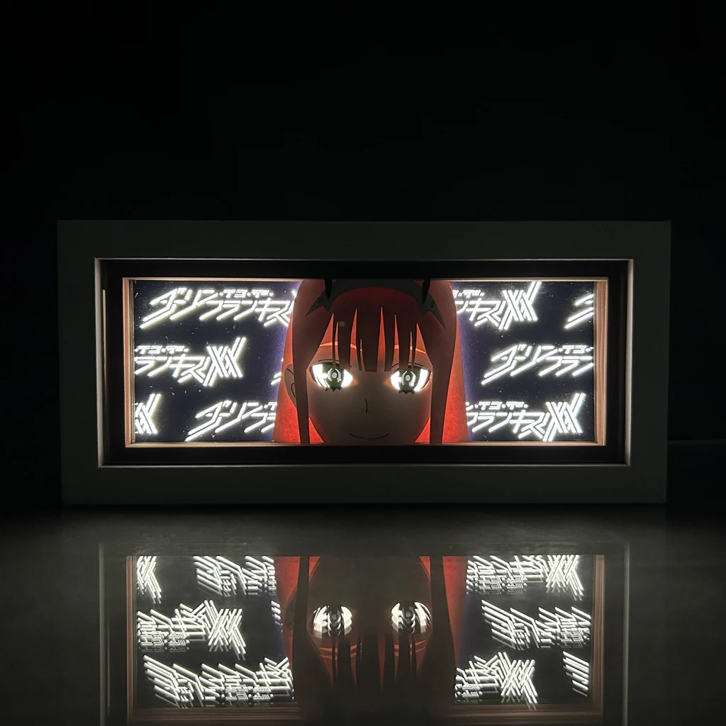 Anime Led Light Box DARLING In The FRANXX Zero Two Desk Lamp for Study Room Decor Lightbox Manga Birthday Gift Table Lamps 02 2