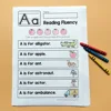 26 Pages English Letters Phonics A-Z Reading Fluending Montessori Alphabet Children's English Early Education worksheet 6