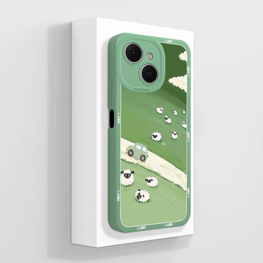 Cute Rabbit Shockproof Silicone Phone Case - Tecno Spark 40C