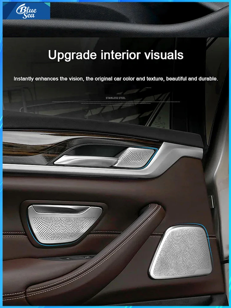 For BMW 5 Series G31 G30 2018 2019 2020 2021 2022,Car Door Speaker Trim Cover A-pillar Horn Protection Cover Interior Accessorie