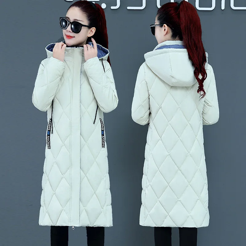 

Down Padded Jacket Women Overcoat Thicke Slim Removable Cap Warm Parka 2022 New Winter Long Down CottonJacket Female Outerwear