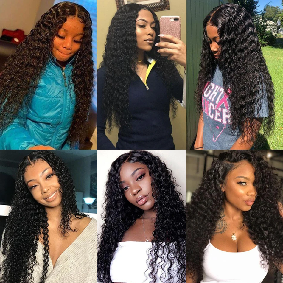 12A Brazilian Deep Wave Bundles 100% Human Hair Remy Hair Bundles Natural Color Weaving 1/3/4 Double Weft Extension