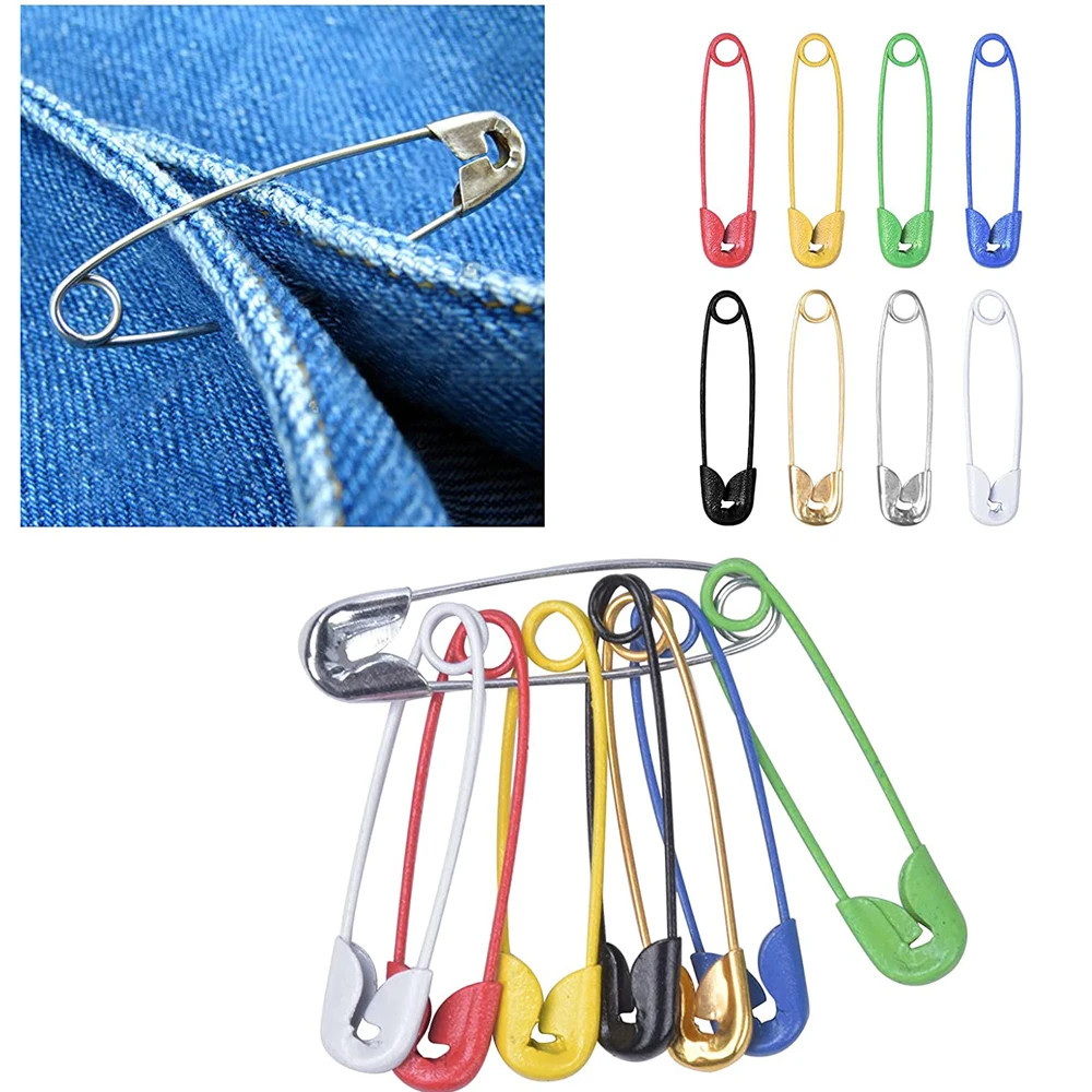 120Pcs Safety Pins Colored Safety Pins Metal Safety Pins with Storage Box  Small Safety Pins for