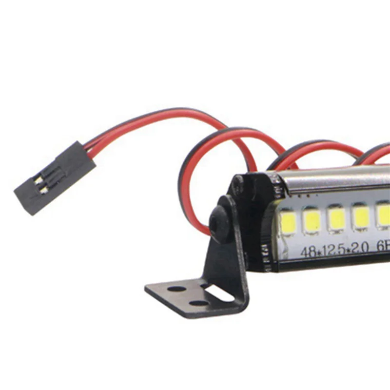 A42T-1개 RC 12 LED 라이트 바 메탈 루프 램프 트랙사스 SCX10 KM2 CC01 RC4WD D90 90046 90047 RC 크롤러용, 50mm/1.97인치