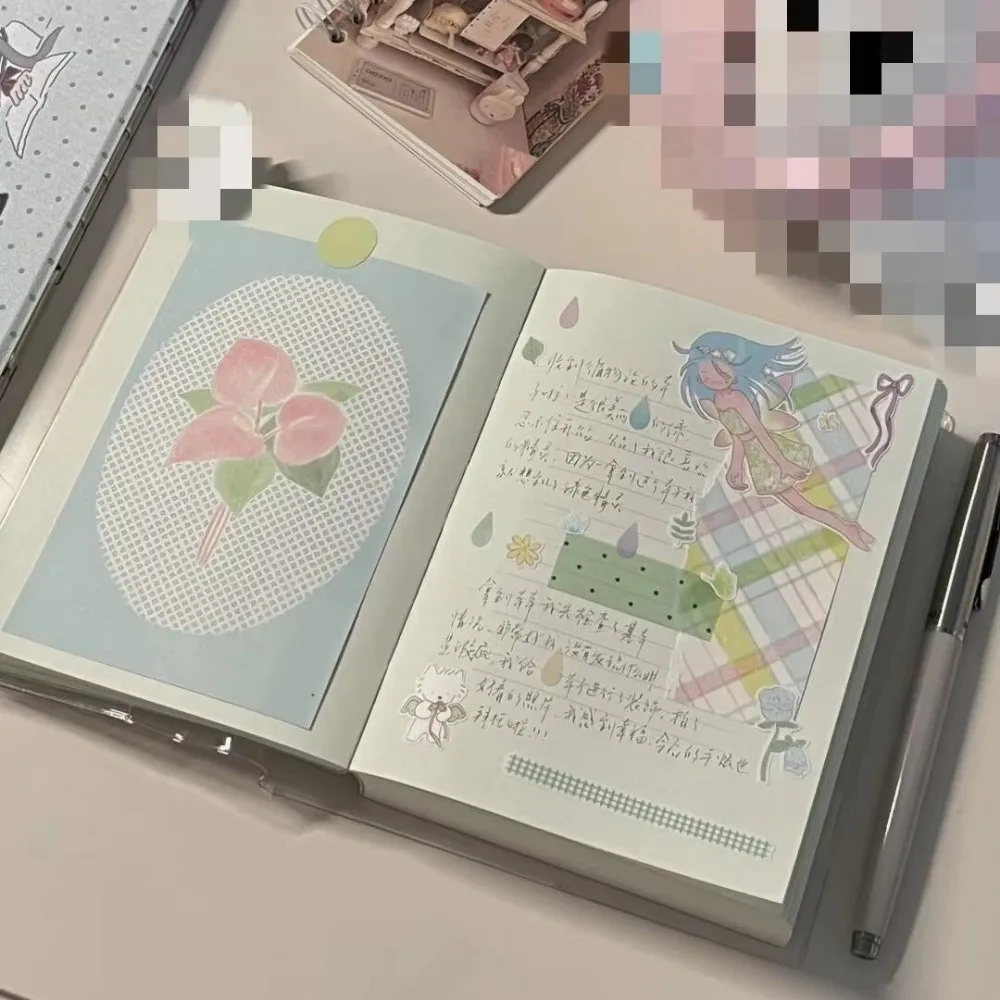 Ins Verdicken A6 Notebook Papier Transparent Cover Journal Handbuch Student Notizblock Büro Schule Liefert – Detail 7