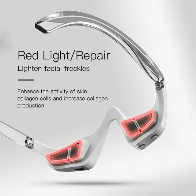 3D Electric EMS Eye Massager Glasses – Red Light Therapy for Wrinkle Reduction, Dark Circles & Eye Fatigue Relief 1