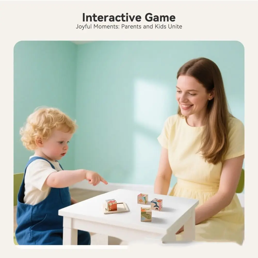 Wood Animal Sliding Puzzle Brain Training Logic Game Matching Memory Game Movable Jigsaw Montessori Montessori Educational