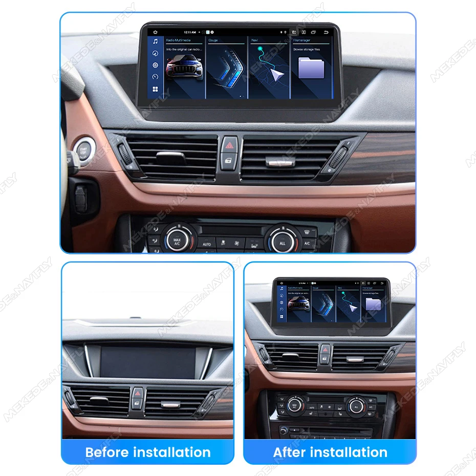 Mekede 10,25-zoll Auto Radio 12G + 512G Drahtlose Carplay AUTO Für BMW X1 E84 2009-2015 Android 14 Navigation GPS Multimedia Player – Detail 7