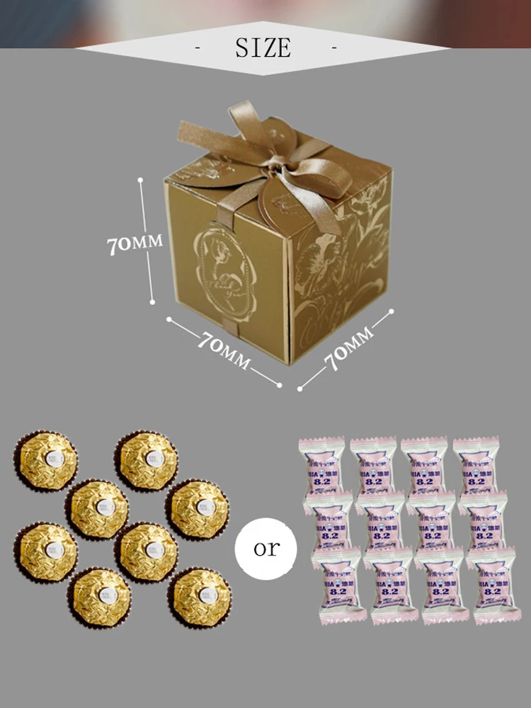 Tulips Flower Candy Box Gift Cardboard Boxes Gift Packing Box small Gift Box For Wedding Birthday Baby Shower Party Decorate