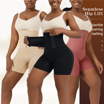 Shapewear for Women Tummy Control Body Shaper Fajas Shorts with Hook Butt Lifter Panties High Waisted Underwear Slimming Panties 12
