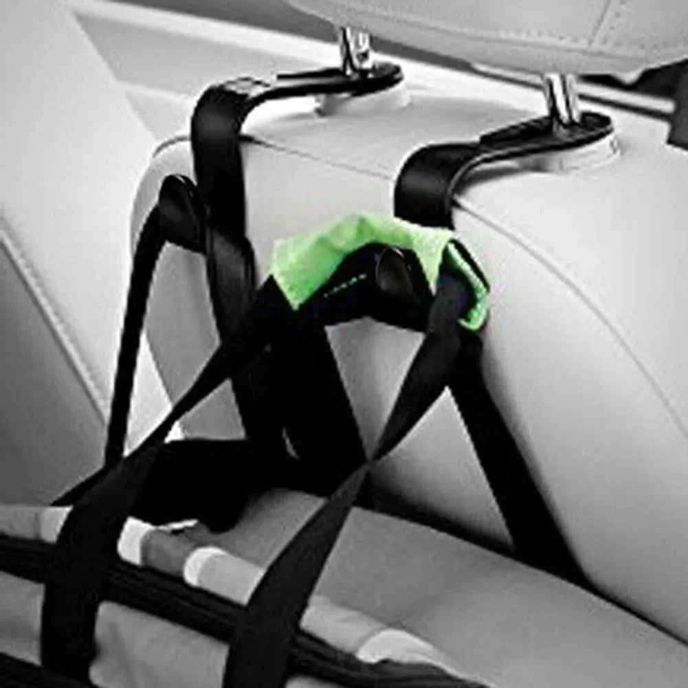 Car Coat Hanger Car Hook 4pcs Car Seat Headrest Hook For Auto Back Seat Organizer Hanger Storage Holder For Handbag Purse Bags Clothes Coats