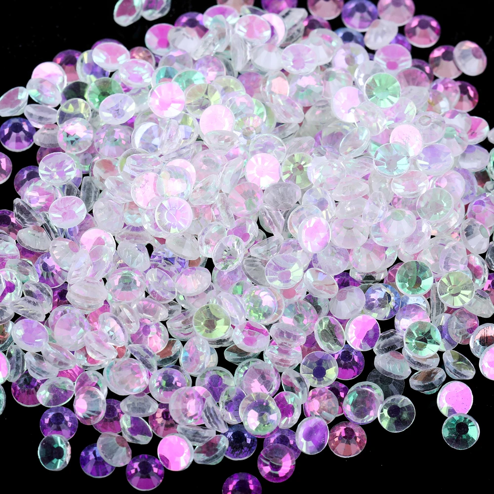 Aurora Serie Glitzer Nicht Hot Fix Strass Flatback Kristalle Strass Nägel Zubehör Diamant für Nail Art Nagel Charms – Detail 2