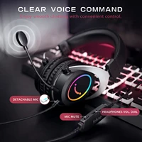 FIFINE Gaming Headpset with Dynamic RGB/MIC/In-line control,Ultra-Soft Memory Foam Ear Pads,for PC PS4 PS5 Xbox Laptops -H3 - Image 2