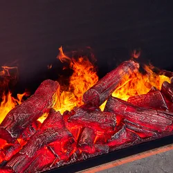 3D embedded Atomized Fireplace RGB Bar Villa Simulated Charcoal Colorful Flame Humidifier Electronic Fireplace