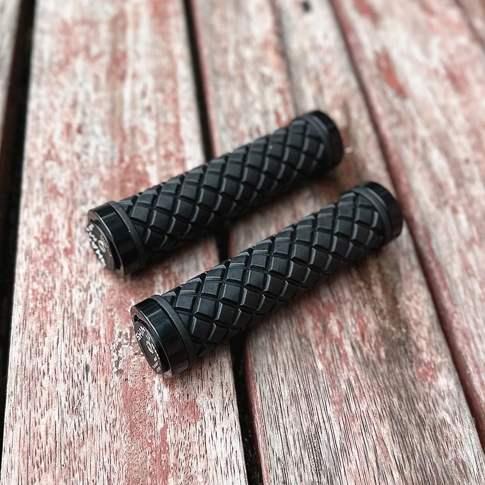 Universal Mountain Bike Handle Grips Aluminum Alloy Double Lock Rubber Non-slip Shock-absorbing Folding Cycling