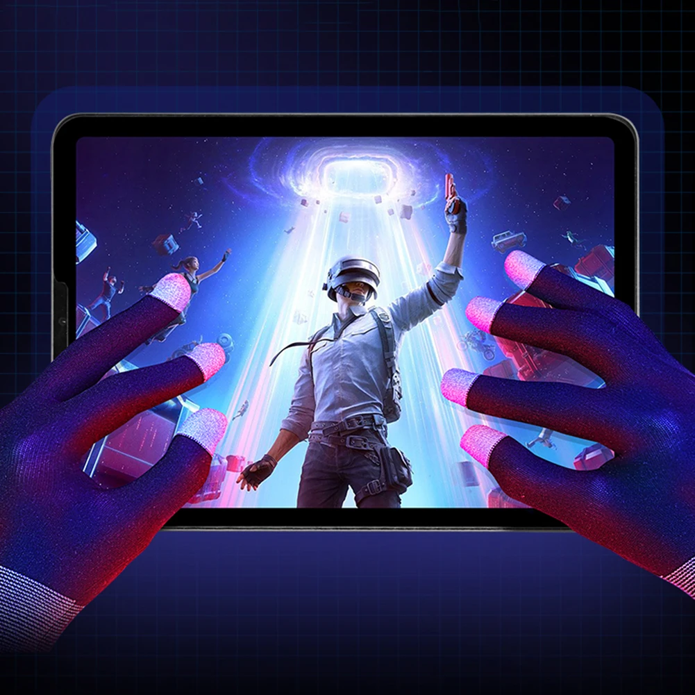 1 Pair Game Playing Gloves Highly Sensitive Gaming Finger Sleeves Anti-Sweat Keep Warm for PUBG E-Sports Sara Gaming Gloves