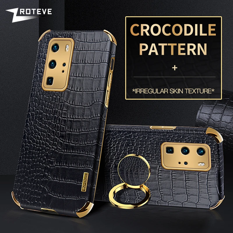 iphone 12 pro max leather case P40 Pro Case Zroteve Crocodile Pattern Leather Cover For Huawei P40 Lite P30 P50 Pro Plus 5G P40Pro P40Lite P50Pro Phone Cases best case for iphone 12 pro max