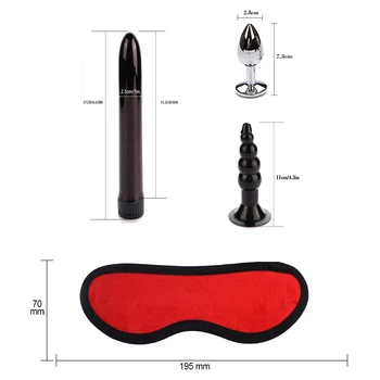 3 colors Exotic Sex Products For Adults Games Bondage Set BDSM Kits Handcuffs Sex Toys Whip Gag Tail Plug Women Accessories 4